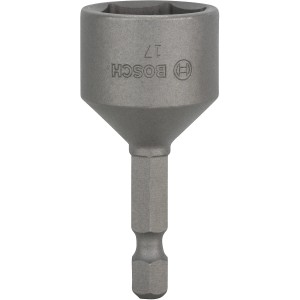 Bosch Extra Hard Steckschlüssel mit Magnet, 50 mm x 17 mm, für Schraubendreher und Bohrschrauber.