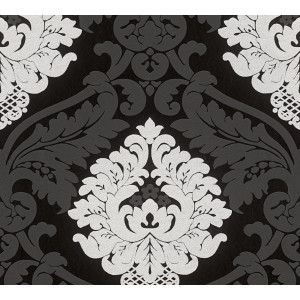 A.S. Création Vliestapete Bling Bling mit Ornamenten in Schwarz und Weiß.