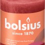 Bolsius Rustik-Kerze Shine, zartrot, 80/68 mm. Stumpenkerze für stimmungsvolles Licht.