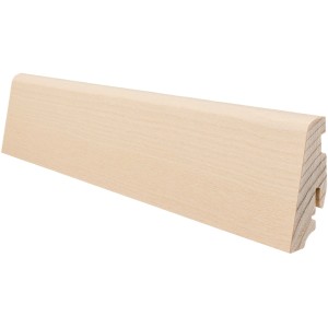 Sockelleiste Esche Weiß geölt 58 mm x 19 mm x Länge 2200 mm