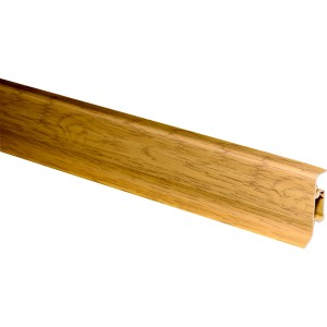 Sockelleiste KU050 in Eiche antik, 50x22,5x2500 mm, wasserfest mit Kabelkanal.
