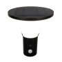 Schwarze Reality LED Solar-Wandleuchte Gorda mit Bewegungsmelder für den Außenbereich.