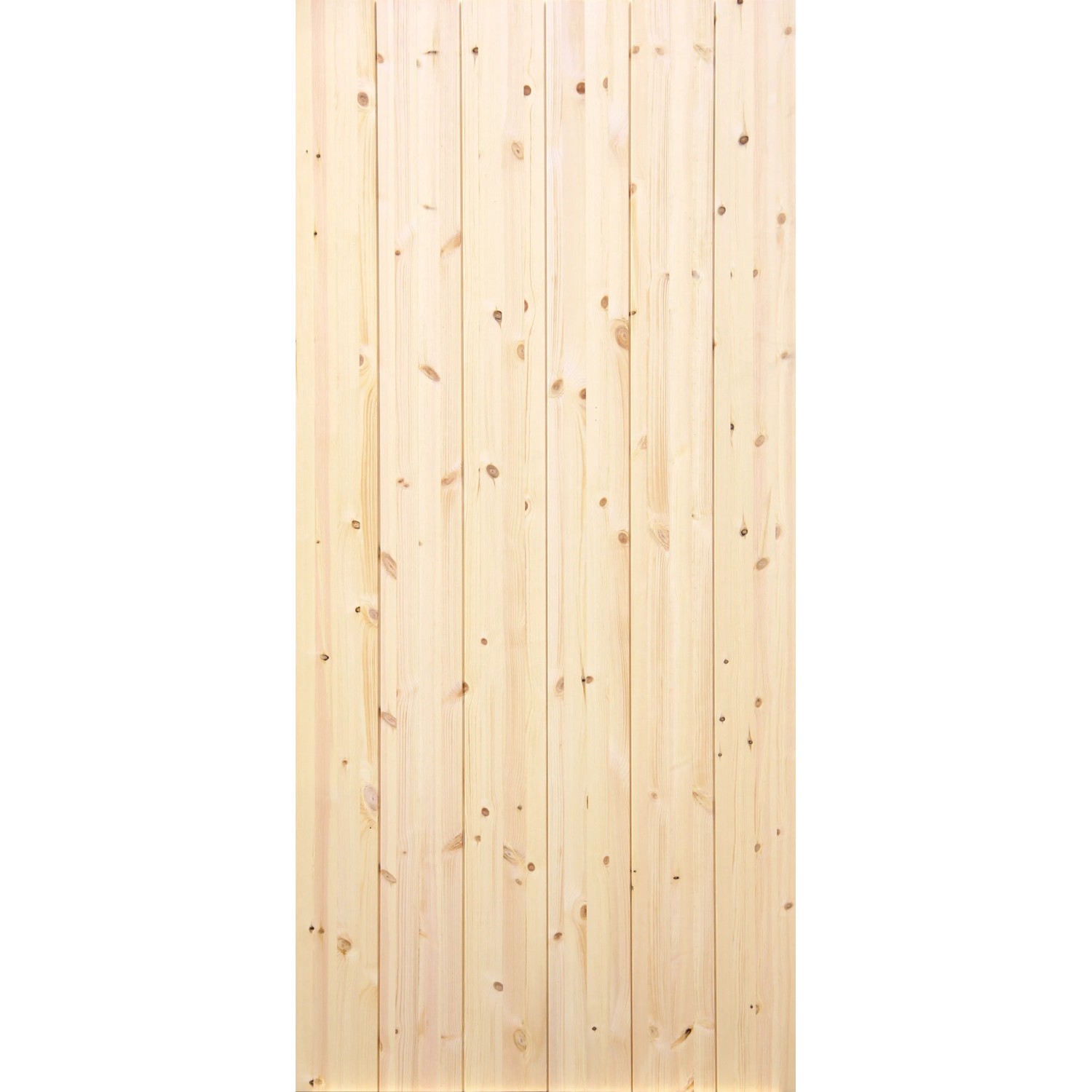 Radex Holz-Schiebetür Loft Rustic Kiefer Roh, rustikale Optik mit Holzbalken-Design.