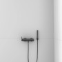 Ideal Standard Brausehalter Idealrain Atelier, eckig, Magnetic Grey, zur Wandmontage im Badezimmer.