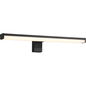 Schmale, mattschwarze Trio LED-Wandleuchte Lino, 40 cm, für Bad und Spiegel.
