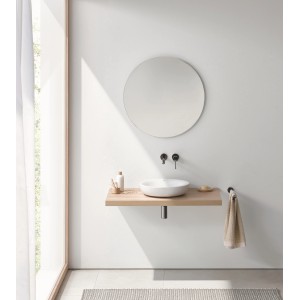Grohe Essence Aufsatzwaschbecken, 45 cm, Alpinweiß, mit Hahnloch und Überlauf, PureGuard Beschichtung.