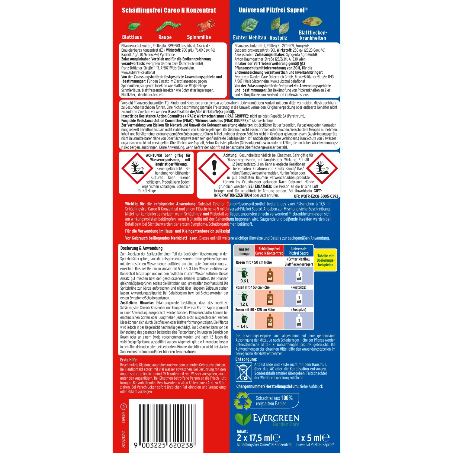 Substral Combi-Rosen-Spritzmittel Konzentrat für 5 l: Schutz vor Schädlingen und Pilzkrankheiten.