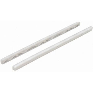 Hettich Führungsschienen, 268 mm, aus weißem Kunststoff für Schubkastenauszüge.