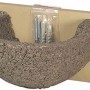 CJ Wildlife Nistkasten aus Holzbeton, Einzelnest in Grau mit Aufhängevorrichtung und Schrauben.