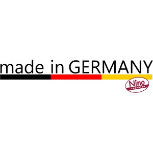 Nino Leuchten Logo "Made in Germany" für Tischleuchte Gump, Eiche hell/Silberfarbig