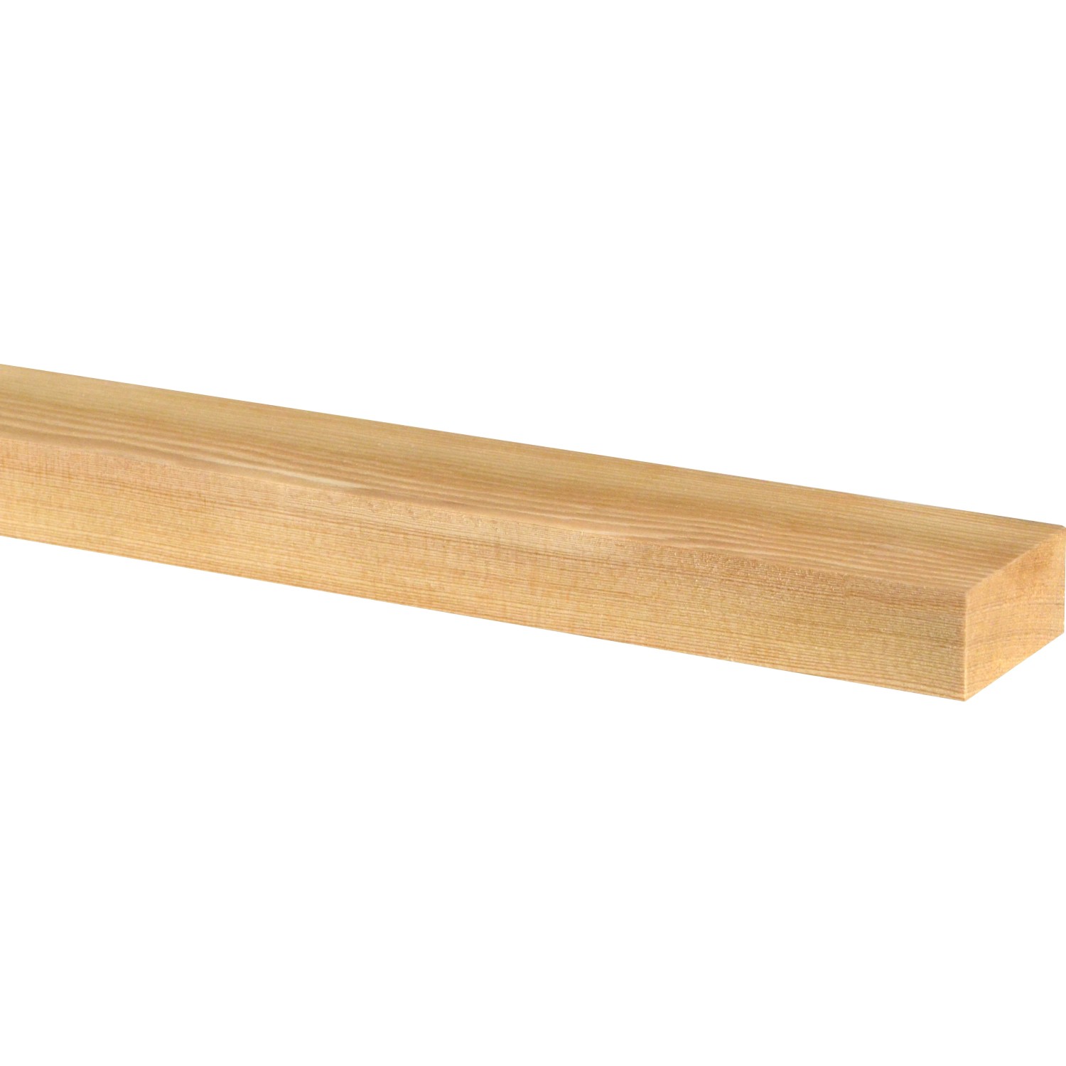 Flachleiste aus Lärche, 18,7x39,5x2000 mm, ideal für Bastelarbeiten und zur Gestaltung im Innen- und Außenbereich.