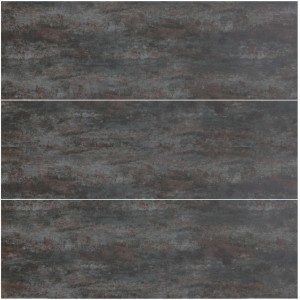 BOARD KERAMIK XL Darknight, 3 Keramikplatten für Sichtschutzzaun in dunkler Steinoptik.