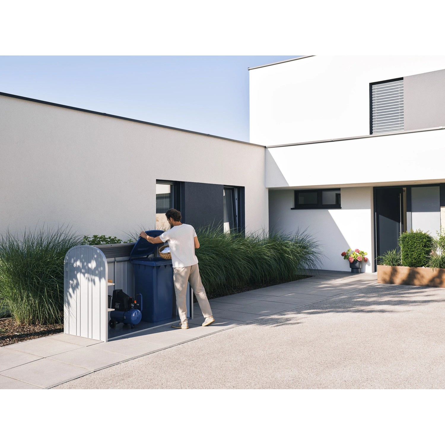 Biohort Garten-Aufbewahrungsbox StoreMax 190 Dunkelgrau-Metallic kaufen bei OBI