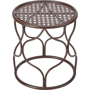 Pflanzhocker Eisen Pulverbeschichtet Braun 24 cm x Ø 22 cm