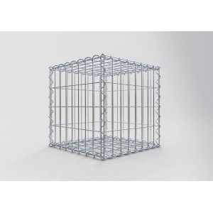 Gabiona Gabionenkorb, 40x40x40 cm, Maschenweite 5x10 cm, Drahtkorb für Einfassungen und Mauersysteme.