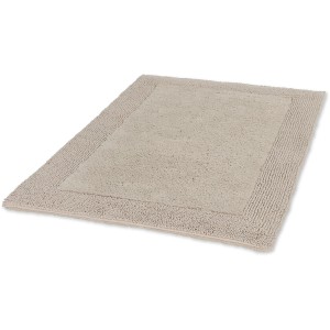 Beige Schöner Wohnen Badmatte Bahamas, 60x90 cm mit Bordüre. Flauschiger Badteppich für warme Füße.