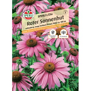 Sperli Schmuckkörbchen Sensation Mischung Blumensamen mit rosa und weißen Blüten.