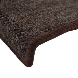 Detailaufnahme: Dunkelbraune Beautissu Treppenstufenmatte ProStair, 65x28cm.
