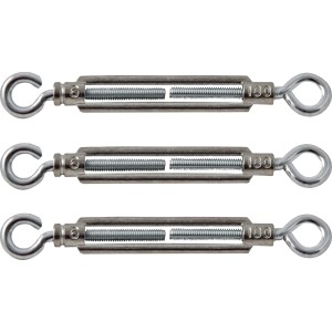 H+S Spannschloss Verzinkt M 6/100 für Spanndraht 3 Stück Einheit