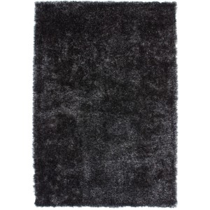 Anthrazitfarbener Hochflorteppich Dallas, 80x150 cm, für ein gemütliches Ambiente.