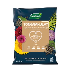 Sack Westland Tongranulat Blähton 10 l für Hydrokultur und Drainage.