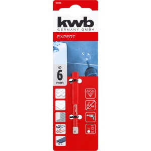 kwb Fliesenbohrer, 6 mm Durchmesser, geeignet für Akkuschrauber.