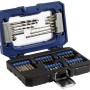 LUX Bohrer- und Bit-Set, 42-teilig, in blau-schwarzer Aufbewahrungsbox.