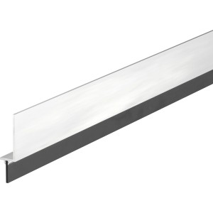 Abschlusswinkel mit EPDM Band für Poolabdeckung, Detailansicht.