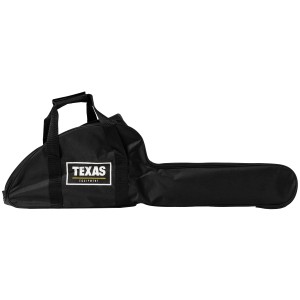 Schwarze Texas Universal Tragetasche für Kettensägen bis 50cm Schwertlänge.