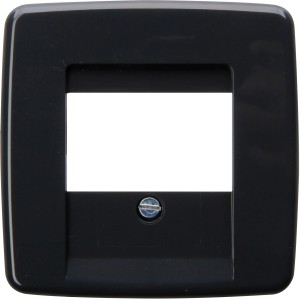 Kopp UAE-Abdeckung Rivo in Anthrazit für Netzwerkdosen mit Schrägauslass.