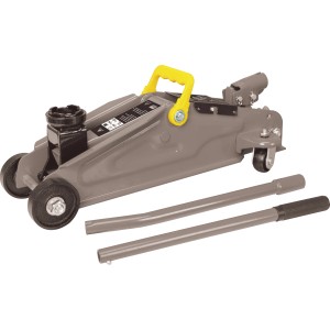 Rangierwagenheber B-RWH-2000 A, grau, mit gelbem Griff und Hebel, für Wartung & Autoreparatur.