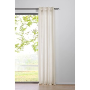 My Deco Schlaufenschal Mood Ecru, 135x300 cm, blickdichter Fenstervorhang in hellem Beige.