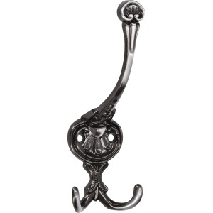 Eisenfarbiger Siro Huthaken 504 aus Metall im rustikalen Design mit 3 Aufhängemöglichkeiten.