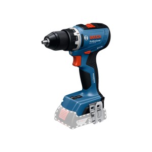Blauer Bosch Professional Akku-Bohrschrauber GSR 18V-65 Solo mit schwarzem Griff und Bohrfutter.