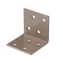 Alberts Duravis Winkelverbinder, perlbeige, 40x40x40 mm, Stahl mit Löchern für Schrauben.