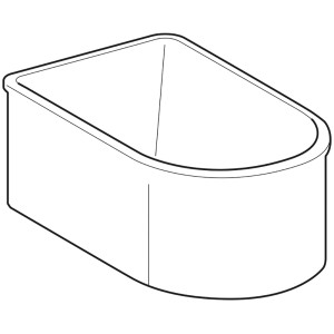 Geberit Raumsparwanne Bambini, weiße, ovale Kinderbadewanne aus Varicor, platzsparend.