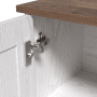 okwish Sideboard mit 2 Türen 2 Schubladen Wohnzimmer 140x40x79cm Weiß_6