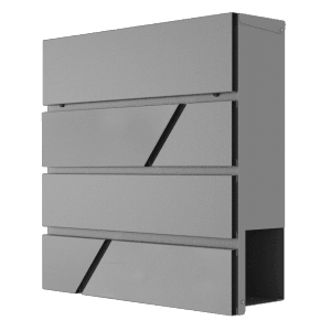 Heidemann Briefkasten DESIGNline BK1 Graualuminium 38 cm x 38 cm x 11 cm