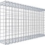 Gabiona Anbaukorb Typ 2, 50x100x20cm, Maschenweite 5x5cm, Drahtgitter für Gabionen.