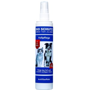 Bioschutz Fellpflege 150ml für Hunde und Katzen: Pflegendes Spray für glänzendes, entfilztes Fell.