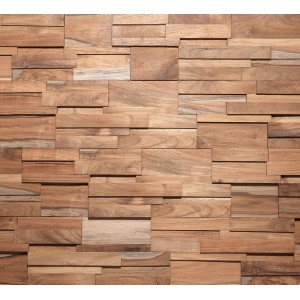 Rebel of Styles Holzverblender UltraWood Ferrano, braune Teakholz Wandverkleidung für Innenräume.