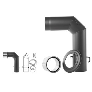 Bertrams Winkelbogenset Senotherm® UHT-Hydro Ø 150 mm 2 mm 3-teilig Gussgrau