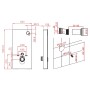 Glasdeals Sanitärmodul für Wand-WC inkl. Betätigungsplatte Weißglas 6220_6