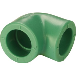 Grüner 90° PPR-Winkel DN 32 für Sanitärinstallationen.
