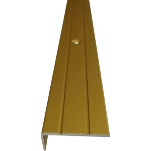 Messingfarbenes Treppenwinkelprofil, 25x10 mm, 1000 mm lang, für Laminat und Parkett.