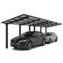 Ximax Alu Doppelcarport Linea Tandem Typ 110 Schwarz 273 x 983cm Sonderfertigung