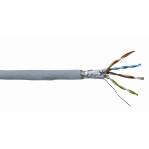 Graues CAT 5 Datenkabel (25 m) für Netzwerk, Computer und Telefon.