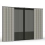 Siena Garden Seitenteile Silber-Grau für Schattenmanufaktur, 300x210cm, mit Vorhang und Insektenschutz.