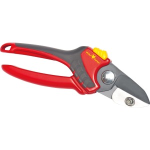 Wolf Gartenschere RS 2500 Comfort Plus Amboss, rot/grau, mit rutschfestem Griff.