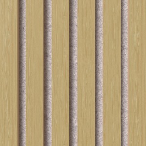 Akustikpaneel Eiche Natur mit grauem Akustikfilz für Wand und Decke, 119,8 cm.